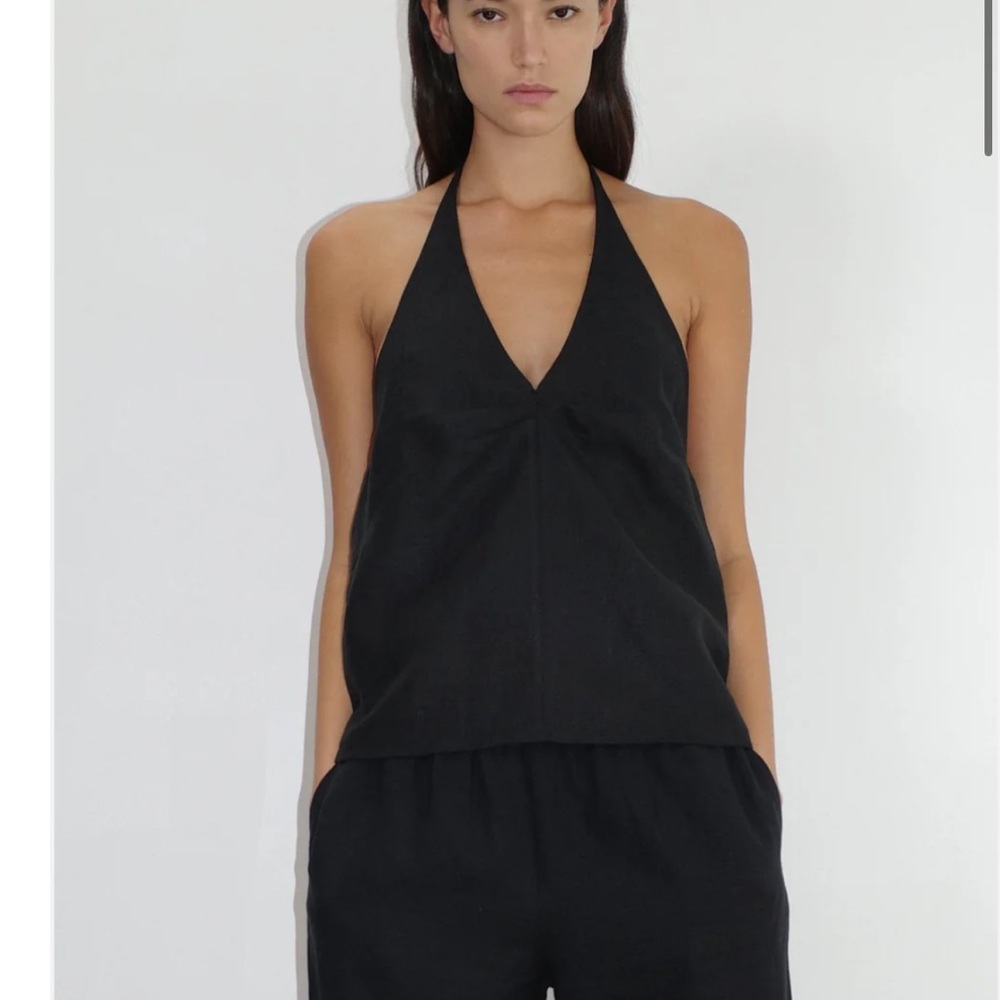 Deiji Studios Linen Halter Top